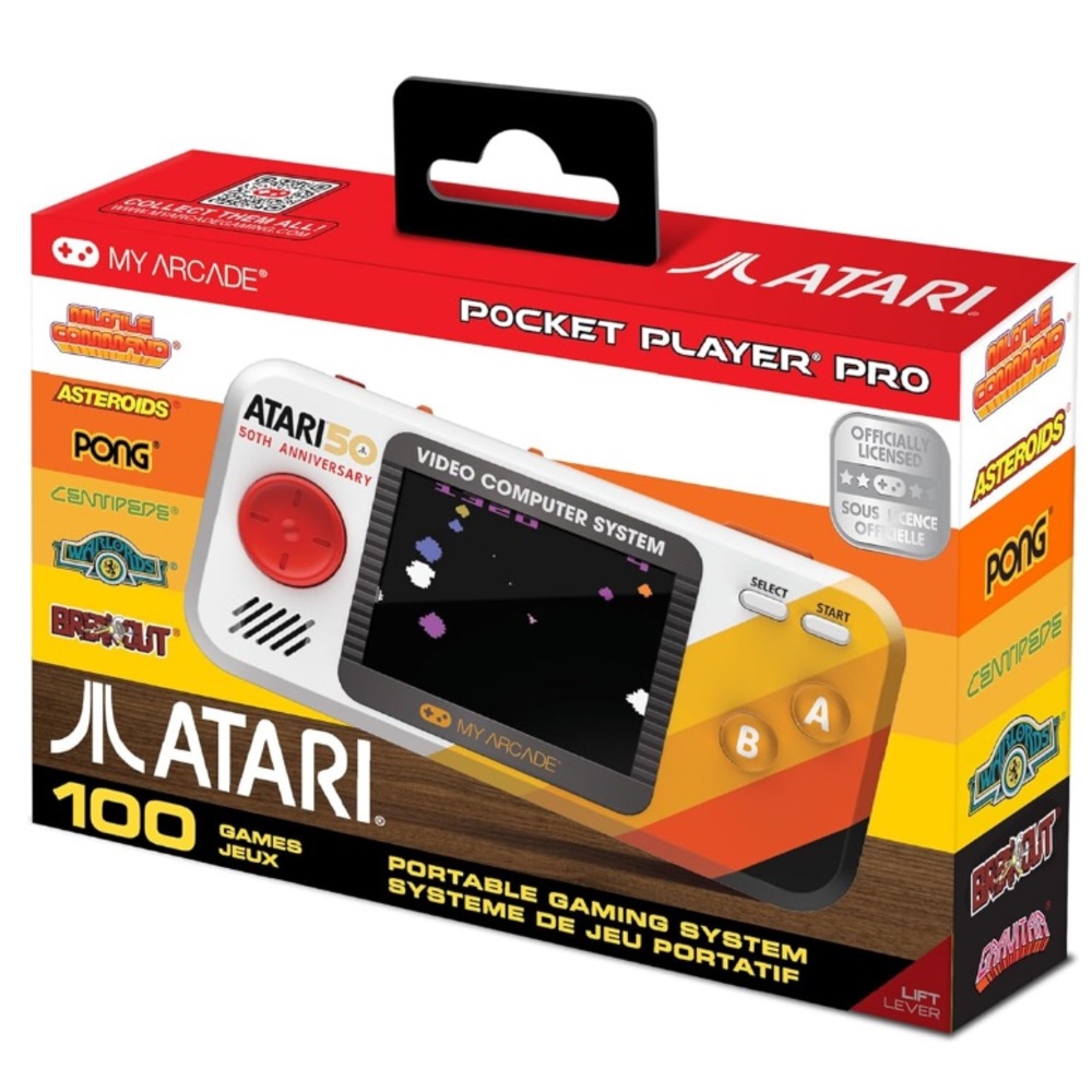 NWT ATARI 100 game portable gaming system pocket player pro retro new in box